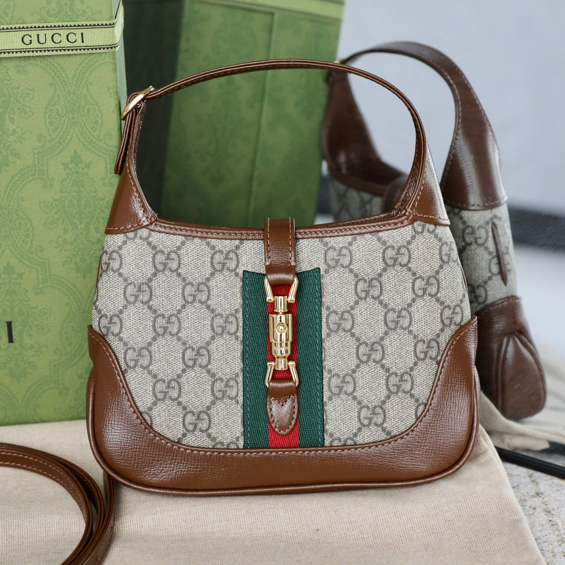 Gucci Jackie 1961 GG Canvas Shoulder Bag