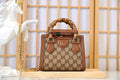 Gucci Diana Crystal Bamboo Top Handle Bag