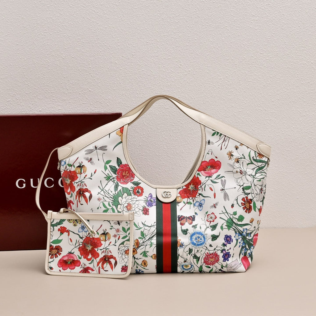 Gucci GG Giglio Floral Tote Bag